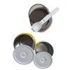 VAGONLİFE PASLANMAZ ÇELİK KULPLU TAŞINABİLİR 2 BÖLMELİ SİLİNDİR YEMEK KABI - LUNCH BOX VGN1267B 820ML - KAHVERENGİ