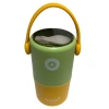 VAGONLİFE PASLANMAZ ÇELİK KULPLU TAŞINABİLİR 2 BÖLMELİ SİLİNDİR YEMEK KABI - LUNCH BOX VGN1267B 820ML - YEŞİL