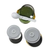 VAGONLİFE PASLANMAZ ÇELİK KULPLU TAŞINABİLİR 2 BÖLMELİ SİLİNDİR YEMEK KABI - LUNCH BOX VGN1267B 820ML - YEŞİL