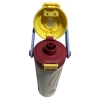 VAGONLİFE ÇELİK  PİPETLİ/ PİPETSİZ ÇİFT KULLANIM KULPLU MATARA/TERMOS DESENLİ VGN1111 600ML  - BEJ