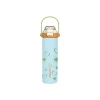 VAGONLİFE ÇELİK  PİPETLİ/ PİPETSİZ ÇİFT KULLANIM KULPLU MATARA/TERMOS DESENLİ VGN1111 600ML  - MAVİ