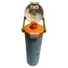 VAGONLİFE ÇELİK  PİPETLİ/ PİPETSİZ ÇİFT KULLANIM KULPLU MATARA/TERMOS DESENLİ VGN1111 600ML  - MAVİ