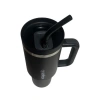 VAGONLİFE KULPLU ÇELİKLİ PİPETLİ/PİPETSİZ RAHAT İÇİM PASLANMAZ ÇELİK TERMOS CUP VGN1103 1200 ML SİYAH