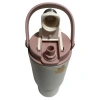 VAGONLİFE DILLER PASLANMAZ ÇELİK ÇİFT KAPAK PİPETLİ/ PİPETSİZ KULLANIM EL ASKI KULPLU DESENLİ CUP TERMOS D9505 880ML  - GOLD