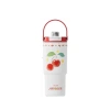 VAGONLİFE DILLER PASLANMAZ ÇELİK ÇİFT KAPAK PİPETLİ/ PİPETSİZ KULLANIM EL ASKI KULPLU DESENLİ CUP TERMOS D9505 880ML - RED