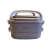 VAGONLİFE PASLANMAZ ÇELİK BÖLMELİ YEMEK KABI 2 KATLI - LUNCH BOX BL10403-2S 1140ML - KAHVERENGİ