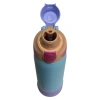 VAGONLİFE ÇELİK TEK KAPAK PİPETLİ/ PİPETSİZ KULLANIM KULPLU MATARA/TERMOS VGN1102 700ML  - MAVİ