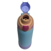 VAGONLİFE ÇELİK TEK KAPAK PİPETLİ/ PİPETSİZ KULLANIM KULPLU MATARA/TERMOS VGN1102 700ML  - MAVİ