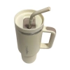 VAGONLİFE KULPLU ÇELİKLİ PİPETLİ/PİPETSİZ RAHAT İÇİM PASLANMAZ ÇELİK TERMOS CUP VGN1103 1200 ML KIRIK BEYAZ