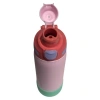 VAGONLİFE ÇELİK TEK KAPAK PİPETLİ/ PİPETSİZ KULLANIM KULPLU MATARA/TERMOS VGN1102 700ML  - PEMBE