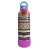 VAGONLİFE ÇELİK TEK KAPAK PİPETLİ/ PİPETSİZ KULLANIM KULPLU MATARA/TERMOS VGN1102 700ML  - RESİMLİ (KARE DESENLİ)