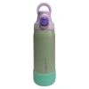 VAGONLİFE ÇELİK TEK KAPAK PİPETLİ/ PİPETSİZ KULLANIM KULPLU MATARA/TERMOS VGN1102 700ML  - YEŞİL
