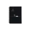 PAPİRÜS M217 SERT KAPAK SPİRALLİ SİYAH İÇ KAĞIT 14X20 80YP. ÇİZGİSİZ DEFTER