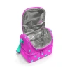 CORAL HIGH 37212 KIDS NEON PEMBE SU YEŞİLİ KALP DESENLİ THERMO İKİ KATLI  BESLENME ÇANTASI