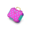 CORAL HIGH 39212 KIDS NEON PEMBE SU YEŞİLİ KALP DESENLİ 2 BÖLMELİ PASLANMAZ ÇELİK YEMEK KABI
