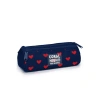 CORAL HIGH 31029 LACİVERT KIRMIZI KALP DESENLİ ÜÇ BÖLMELİ KALEM ÇANTASI