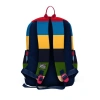 CORAL HIGH 33212 SARI LACİVERT KIRMIZI ÇİZGİ DESENLİ DÖRT BÖLMELİ SIRT ÇANTASI