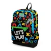 CORAL HIGH 33214 SİYAH LETS PLAY DESENLİ DÖRT BÖLMELİ SIRT ÇANTASI