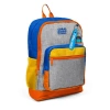 CORAL HIGH 33221 GRİ TURUNCU RENKLİ DESENLİ DÖRT BÖLMELİ SIRT ÇANTASI