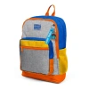 CORAL HIGH 33221 GRİ TURUNCU RENKLİ DESENLİ DÖRT BÖLMELİ SIRT ÇANTASI