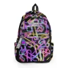 CORAL HIGH 33248 SİYAH RENKLİ NEON DESENLİ ÜÇ BÖLMELİ SIRT ÇANTASI
