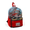 CORAL HIGH 33263 KIRMIZI MAVİ İTFAİYE DESENLİ İKİ BÖLMELİ MİNİ ANAOKULU YUVA SIRT ÇANTASI