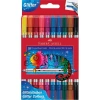 FABER GLITTER ÇİFT UÇLU KEÇELİ SİMLİ KALEM SETİ 10 LU ( 10 RENK ) - 151107