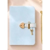 VICTORIAS JOURNALS 126-2755 HUSH HUSH KİLİTLİ KUTULU VE KALEMLİ 100gr.192YP.ÇİZGİLİ DEFTER  - MAVİ