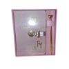VICTORIAS JOURNALS 126-2756 HUSH HUSH KİLİTLİ KUTULU VE KALEMLİ 100gr.192YP.ÇİZGİLİ DEFTER  - PUDRA