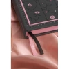VICTORIAS JOURNALS 126-2647 FLEUR VEGAN DERİ SERT KAPAK A5 120gr.80P. NOKTALI DEFTER - SİYAH