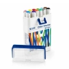 STA 910312 ÇİFT UÇLU ALKOL BAZLI MARKER 1mm/1-7mm UÇ KALEM SETİ 12Lİ (RENK) TAŞIMA SAPLI PLASTİK KUTULU