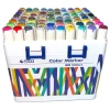 STA 910380 ÇİFT UÇLU ALKOL BAZLI MARKER 1mm/1-7mm UÇ KALEM SETİ 80Lİ (RENK) TAŞIMA SAPLI PLASTİK KUTULU
