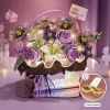 VAGONLIFE LOZ 1952 LEDLİ MOR GÜL BUKETİ 1179 PARÇA BLOCK OYUNCAK 15+