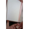VICTORIAS JOURNALS ÇİÇEK 124-1042 VEGAN DERİ KAPAK LASTİKLİ 13X18 cm 80 gr. 96 YP. KREM ÇİZGİLİ DEFTER PASTEL PEMBE