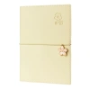 VICTORIAS JOURNALS ÇİÇEK 124-1043 VEGAN DERİ KAPAK LASTİKLİ 13X18 cm 80 gr. 96 YP. KREM ÇİZGİLİ DEFTER PASTEL SARI