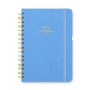 VICTORIAS JOURNALS 1605 CANVAS SERT KAPAK A5  100gr.160 SYF. NOKTALI DEFTER MAVİ