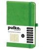 PULKO PND036 KLASİK SERT KAPAK 9x14cm 80gr.196 SAYFA TERMO DERİ ÇİZGİLİ NOT DEFTER - YEŞİL