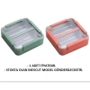 VAGONLİFE PASLANMAZ ÇELİK BÖLMELİ YEMEK KABI 2 BÖLMELİ - LUNCH BOX BL9807-2 1100 ML - YEŞİL