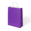 KİKA 1000492 BÜKÜM SAPLI 18x8x24cm HEDİYELİK KAĞIT ÇANTA MOR  - TEKLİ