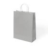 KİKA 1000511 BÜKÜM SAPLI 25x12x31cm HEDİYELİK KAĞIT ÇANTA GÜMÜŞ - TEKLİ