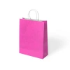 KİKA 1000478 BÜKÜM SAPLI 25x12x31cm HEDİYELİK KAĞIT ÇANTA FUŞYA  - TEKLİ