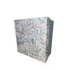 GIPTA YAPRAK DESENLİ KARE HEDİYE KUTUSU F 180x180x95 mm - TEKLİ