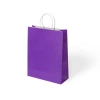 KİKA 1000493 BÜKÜM SAPLI 25x12x31cm HEDİYELİK KAĞIT ÇANTA MOR  - TEKLİ