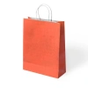 KİKA 1000514 BÜKÜM SAPLI 25x12x31cm HEDİYELİK KAĞIT ÇANTA TURUNCU  - TEKLİ