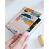 DAKS 2003 HEDİYELİK TENEKE KUTU KİTAP ŞEKİLLİ - BOOK TIN ART ABSTRACTED 9.5x11x3cm