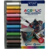 KRAF 666 AKRİLİK MARKER YUVARLAK UÇ BOYA KALEMİ SETİ 12Lİ