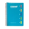 GIPTA COSMO 17x24 SPİRALLİ 5 SEPERATÖRLÜ 150 YP. PP KAPAK KARELİ DEFTER 3989 - TEKLİ