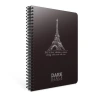 GIPTA DARK PLASTİK SPİRALLİ PP KAPAK DEFTER 12X17 50YP. SİYAH ÇİZGİSİZ DEFTER - 2674
