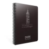 GIPTA DARK PLASTİK SPİRALLİ PP KAPAK DEFTER 12X17 50YP. SİYAH ÇİZGİSİZ DEFTER - 2674