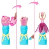 MATTEL JMF56/JMF57 BARBIE PETAL POP SÜRPRİZ ÇİÇEK SERİSİ PEMBE LALE ELBİSELİ BEBEK 14 CM 3+